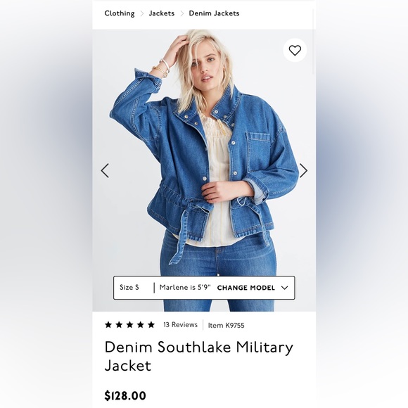 {{madewell}} Denim Southlake Military Jacket - Picture 5 of 9